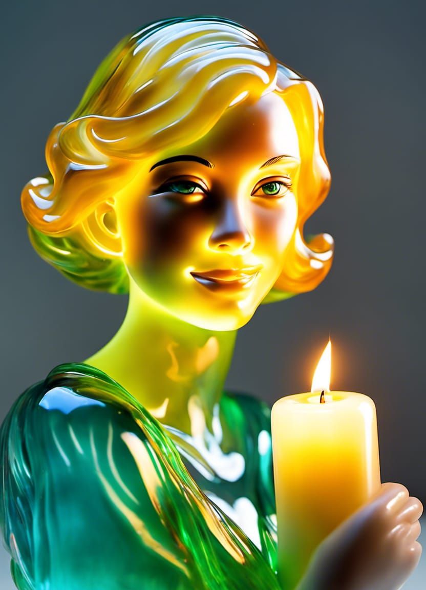 Art Glass Candle Holder