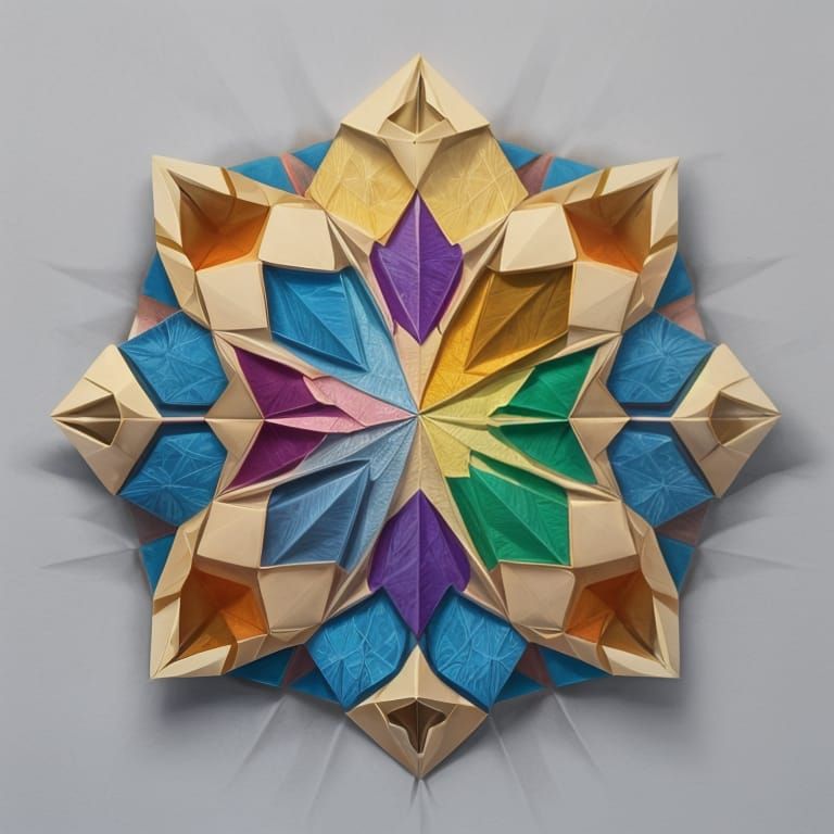Origami Paper Folds Papercraft in 8K Resolution