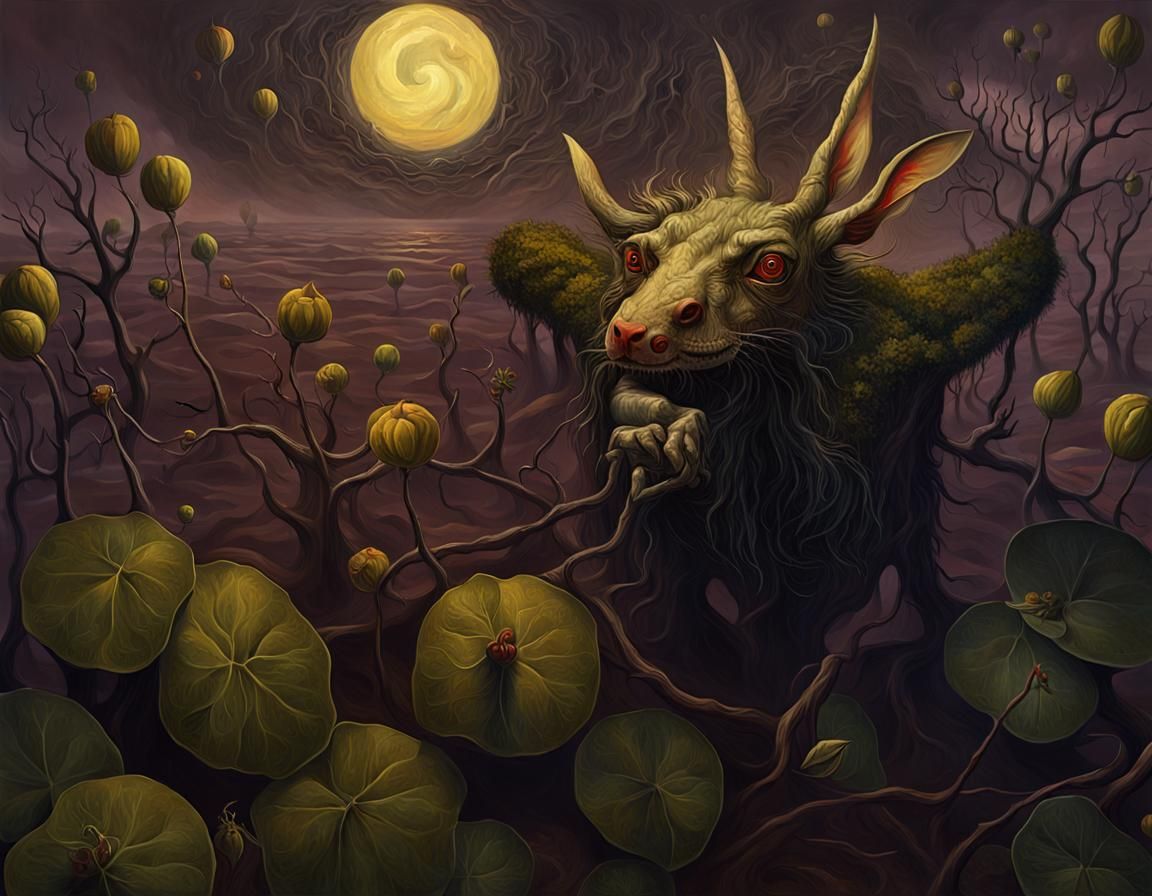 Hopeful Future: Dark Fantasy Masterpiece in Art Nouveau Styl...