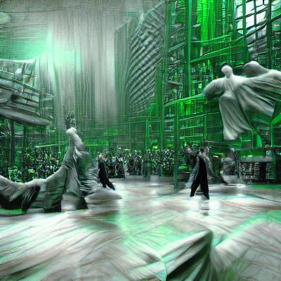 The Matrix Revolutions: Hyperrealistic Sci-Fi Scene