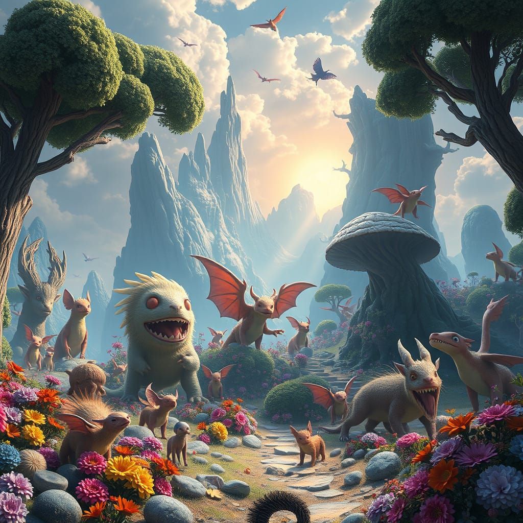 Fantastical Landscape in Vibrant Colors