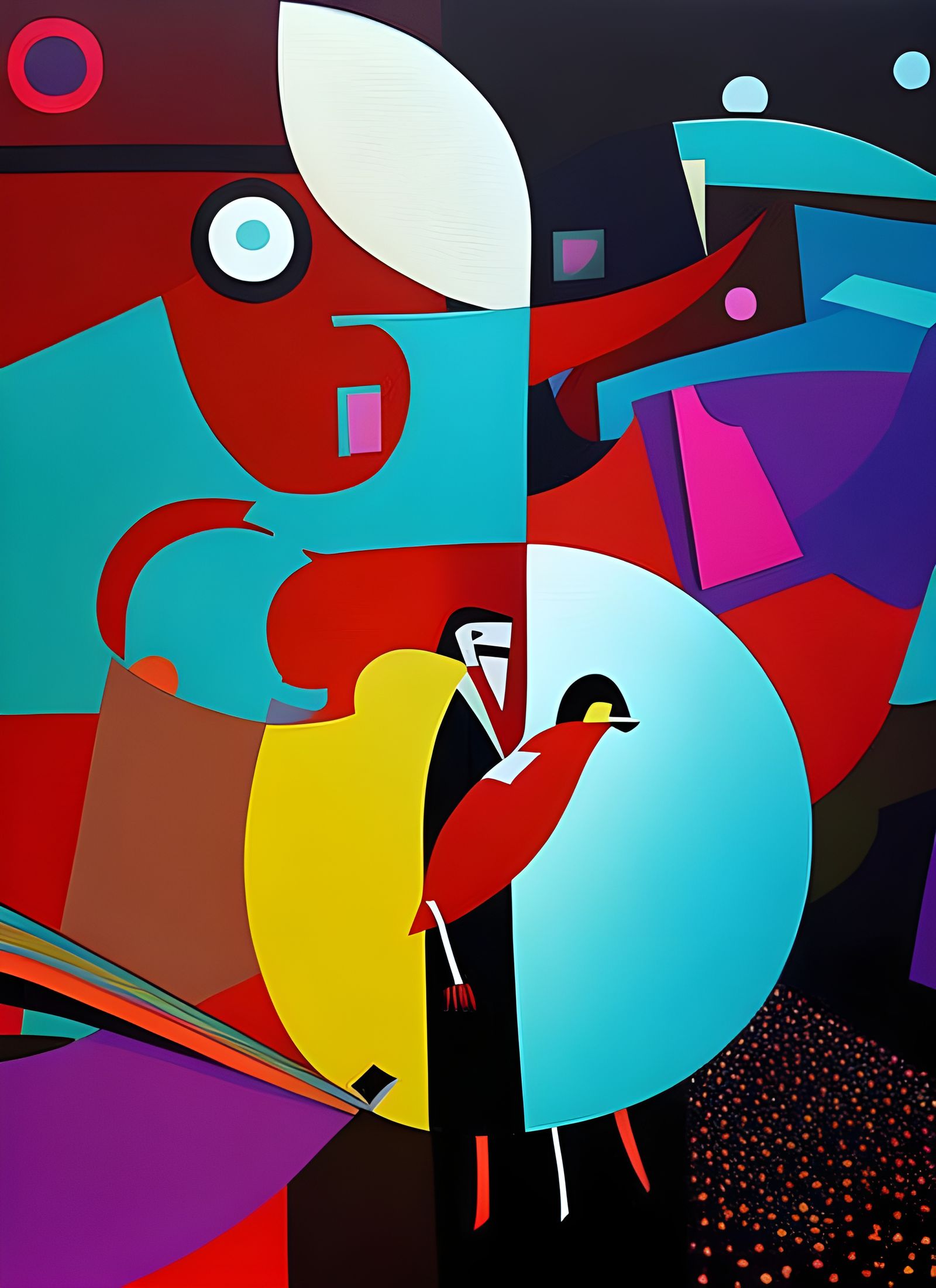 Chaotic Hyperreal Painting in Abstract Expressionist Style