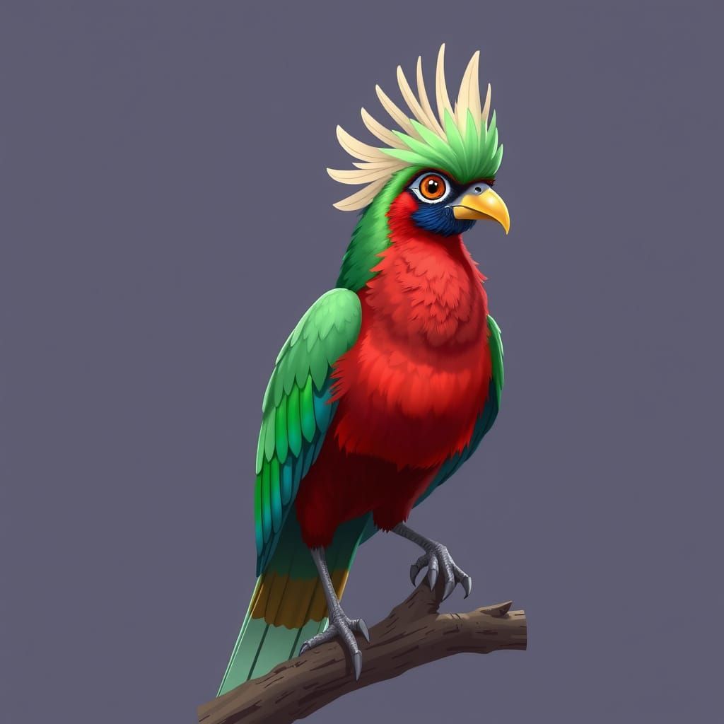 Striking Quetzal Bird with Vibrant Plumage