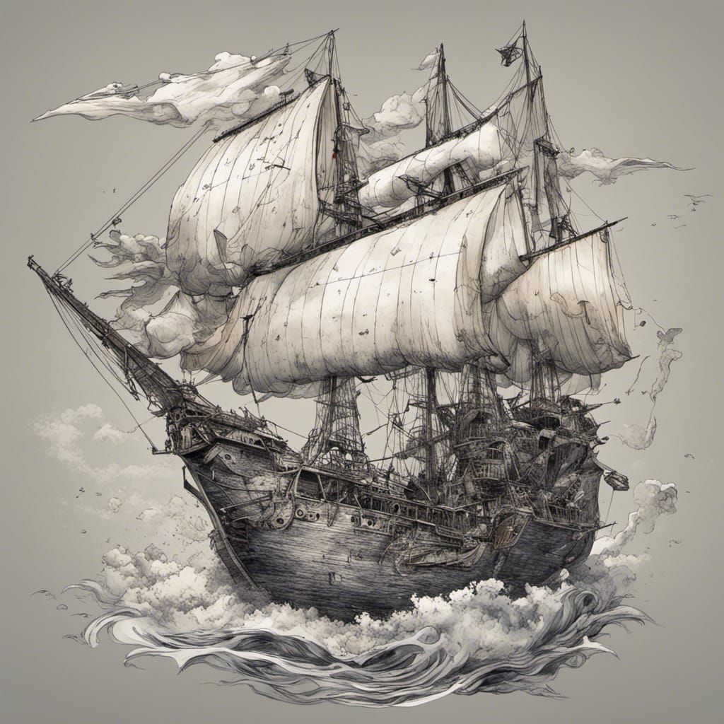 Penguin Pirates: Detailed Matte Painting in 8K