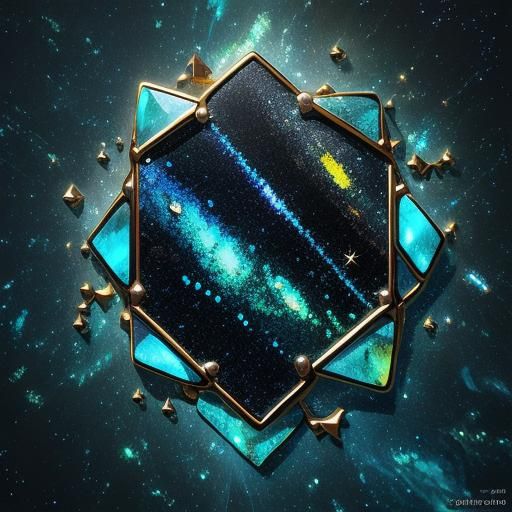 Micmac Abstract Painting with Glistening Accents in Anime St...