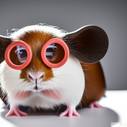 Guinea Pigs Rocking Minnie Mouse Glasses