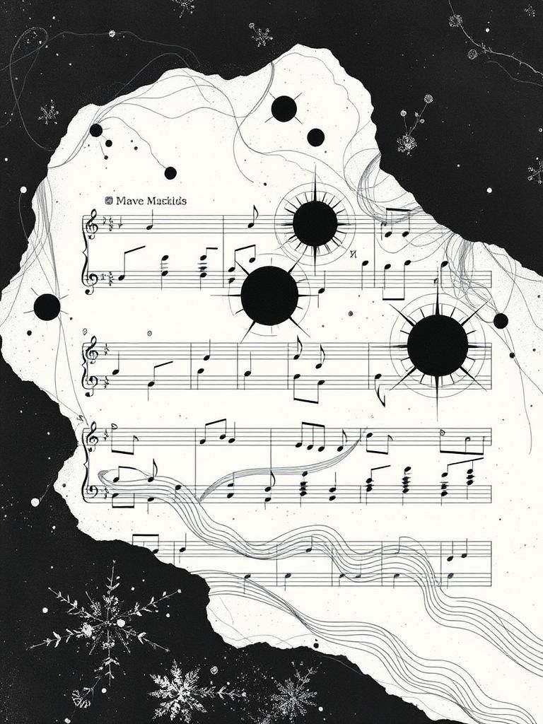 Surrealist Graphic Score Inspired by Cave Art