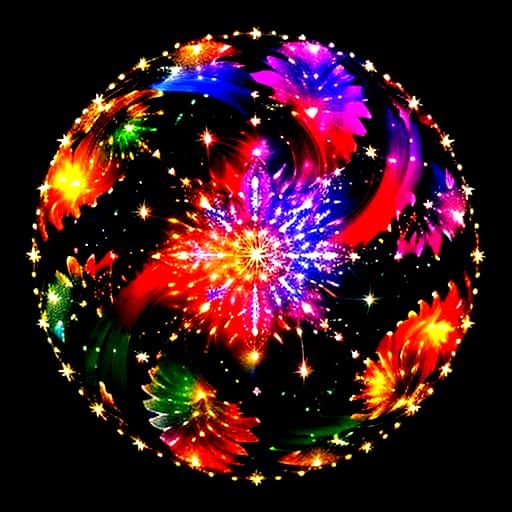 Cosmic Dreamscape in Vibrant, Swirling Starlight