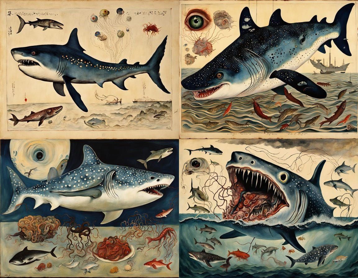 Surreal Oceanic Abomination as Japanese Art