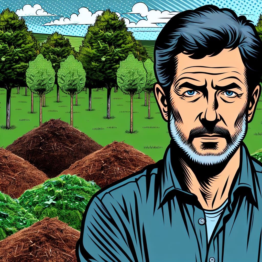 Joseph Contemplates Mulch, Comic Book Style