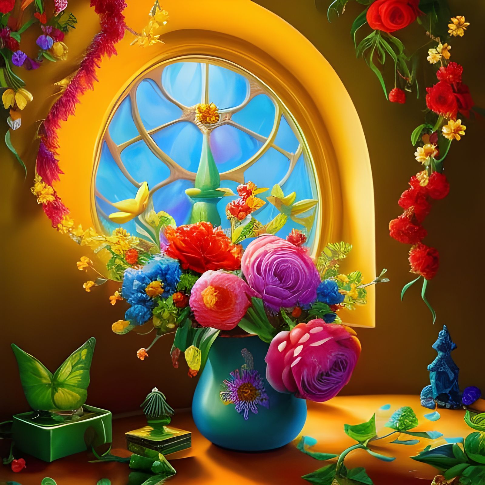 Enchanting Magical Flowers in Fantasy Style