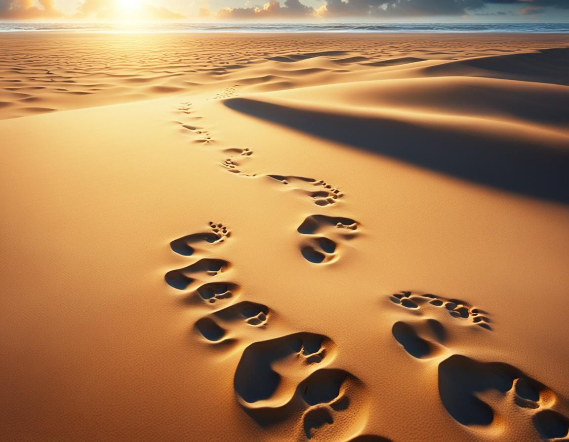 Footprints in the Sand: A Cinematic Concept Art