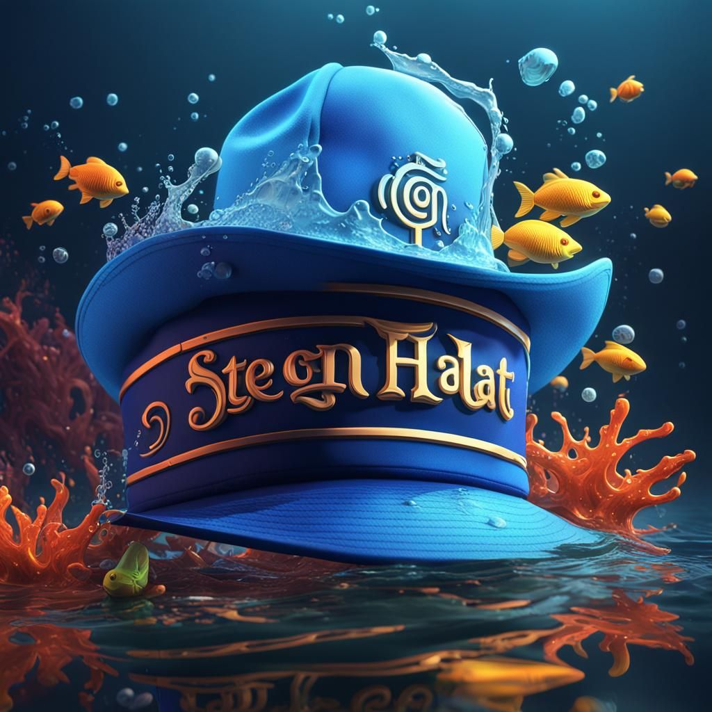 Tee n Hat Shop Logo Design in Matte Painting Style