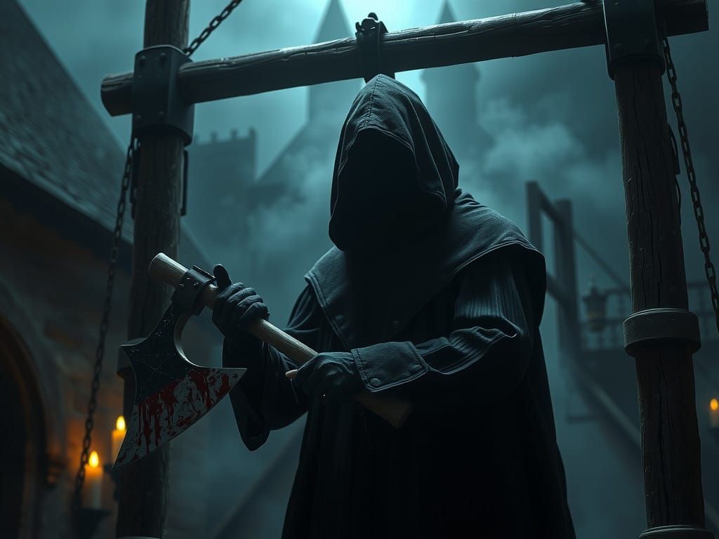 A Sinister Figure on the Haunting Gallows