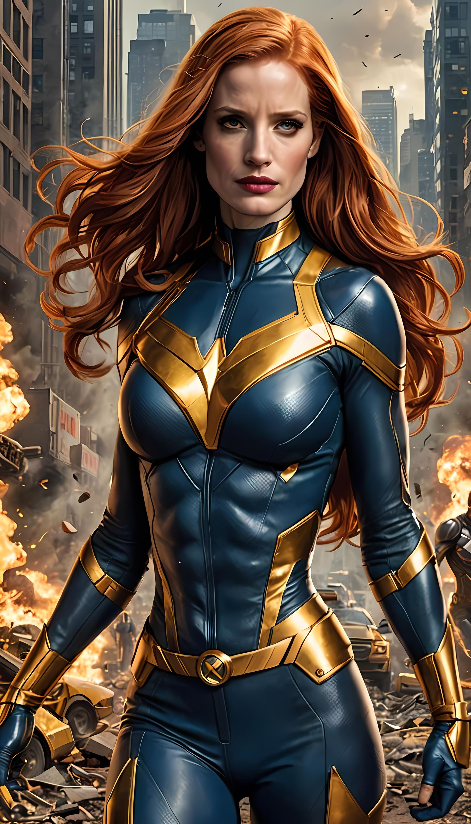 Jessica Chastain as Jean Grey in Live Action