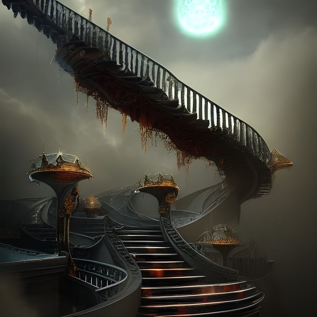 Stairway to the MicroVerse: Epic Digital Matte Painting