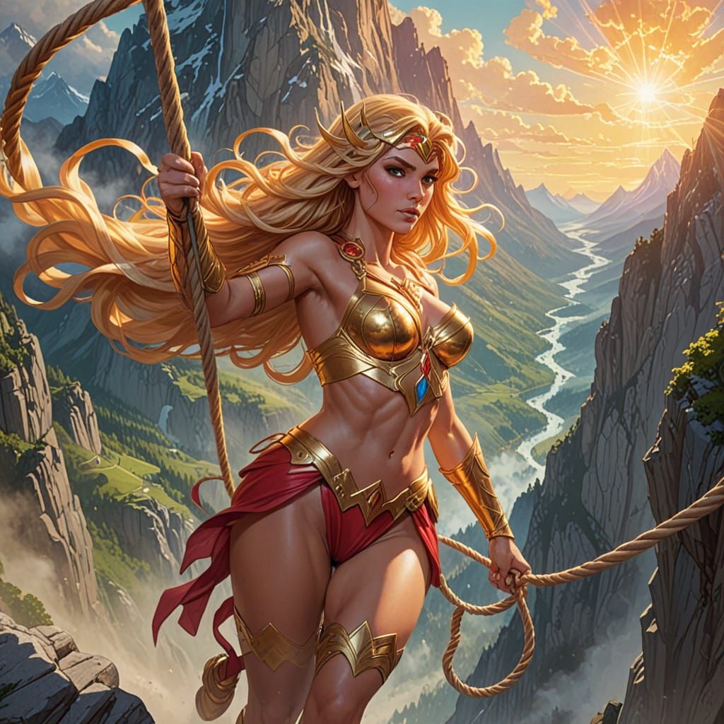 She-Ra's Mountain Ascent: A Comic Book Fantasy