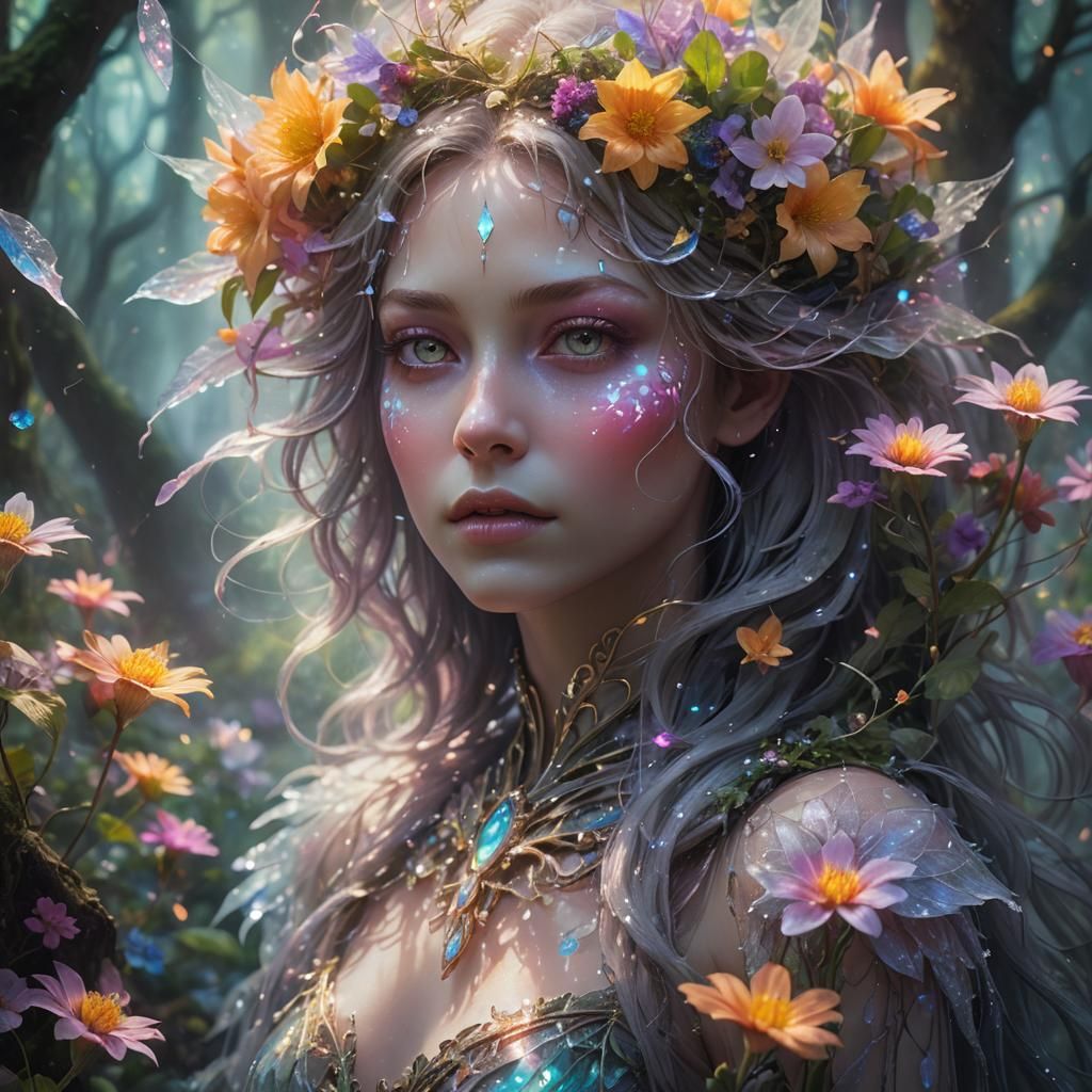 Glowing Being in Enchanted Forest: Fantasy Concept Art