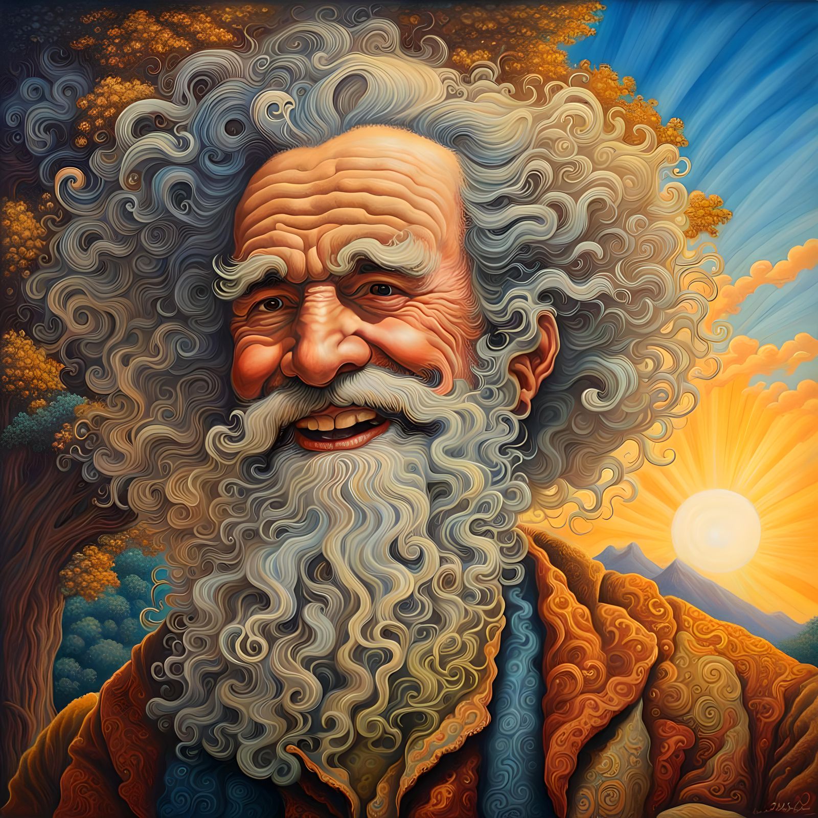Old Man with a Whimsical Beard