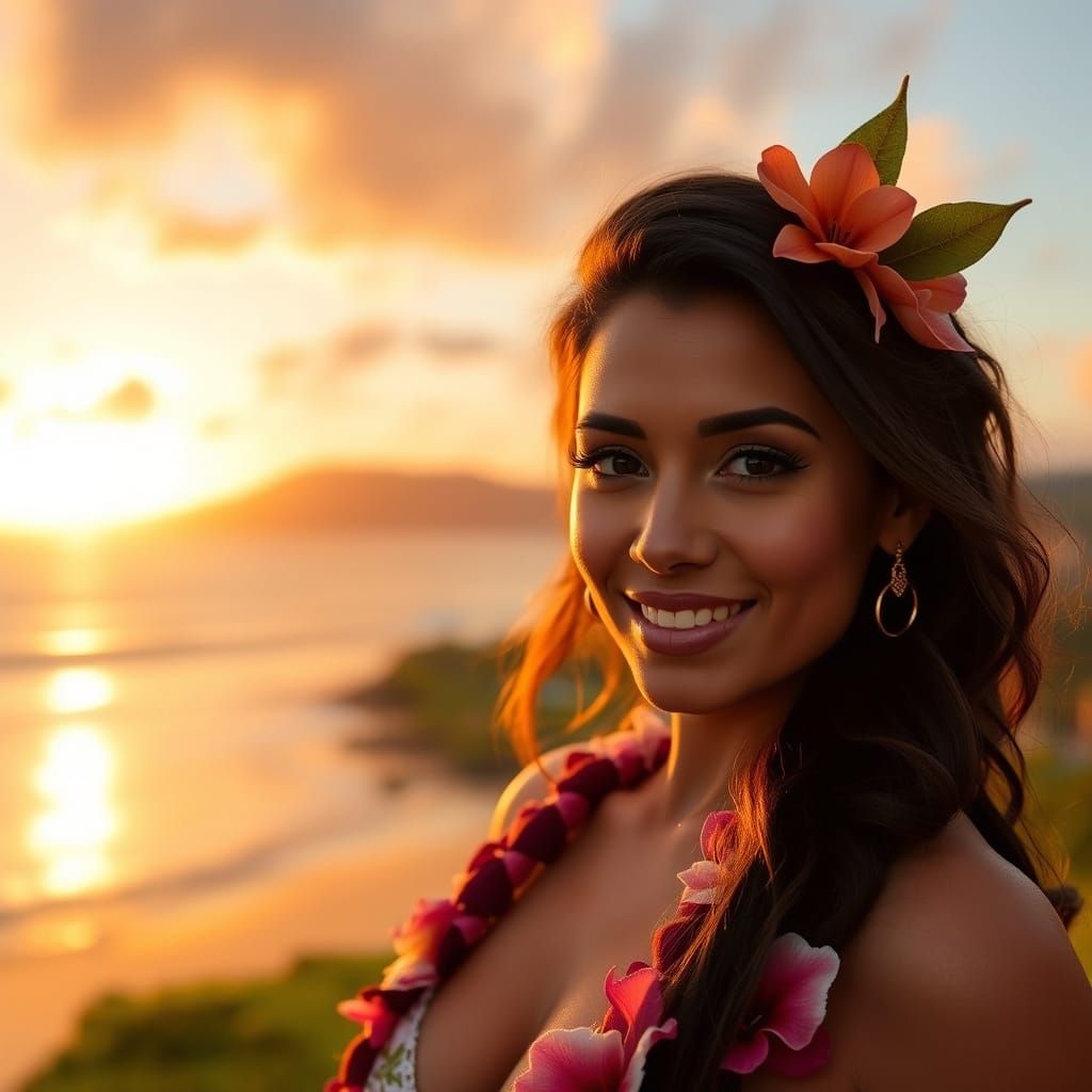 Luxurious Portrait of a Sunset in Hawaii
