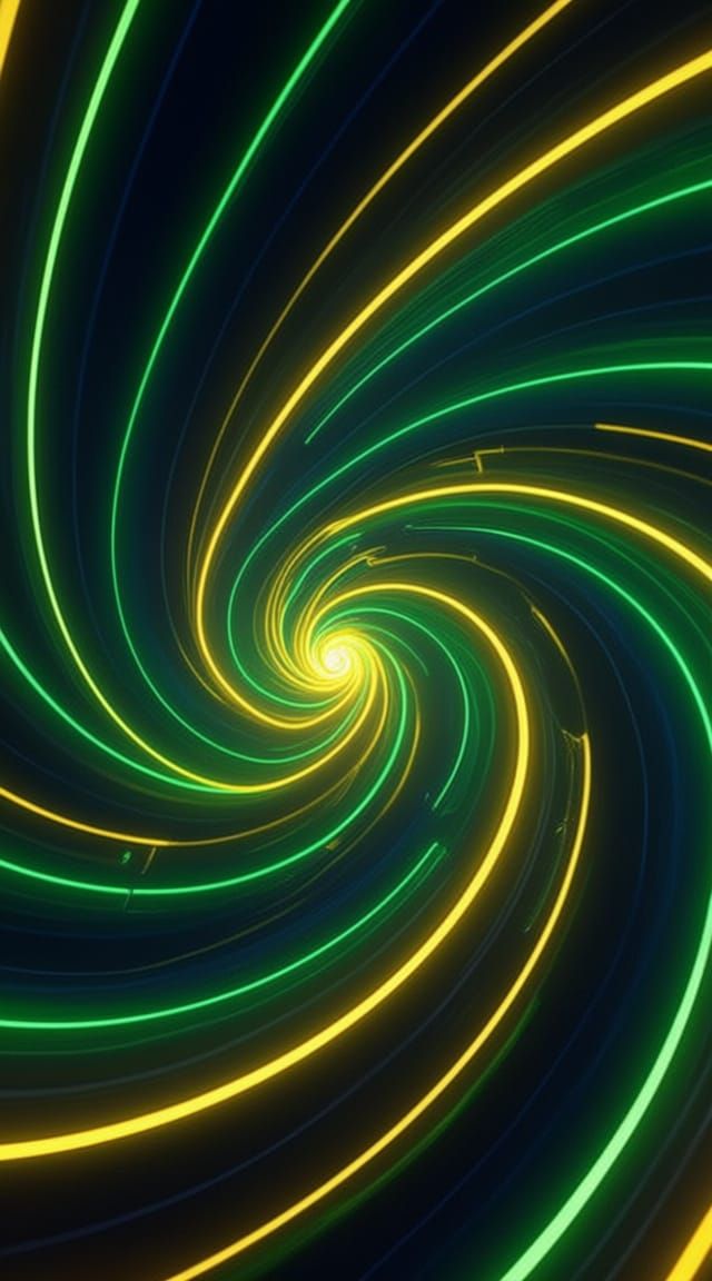 Abstract 3D Wallpaper with Pink and Blue Lights