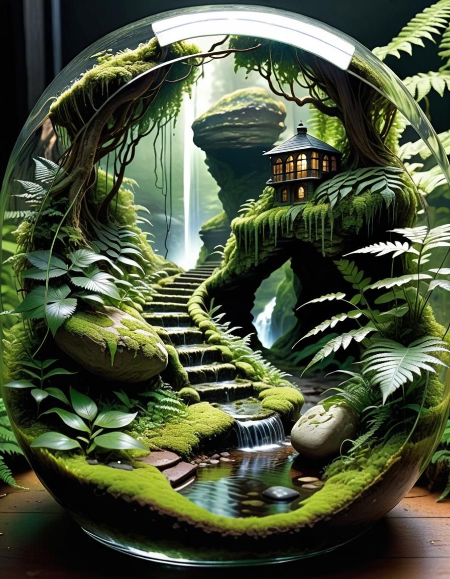 Enchanting Terrarium World Inspired by Comic Art