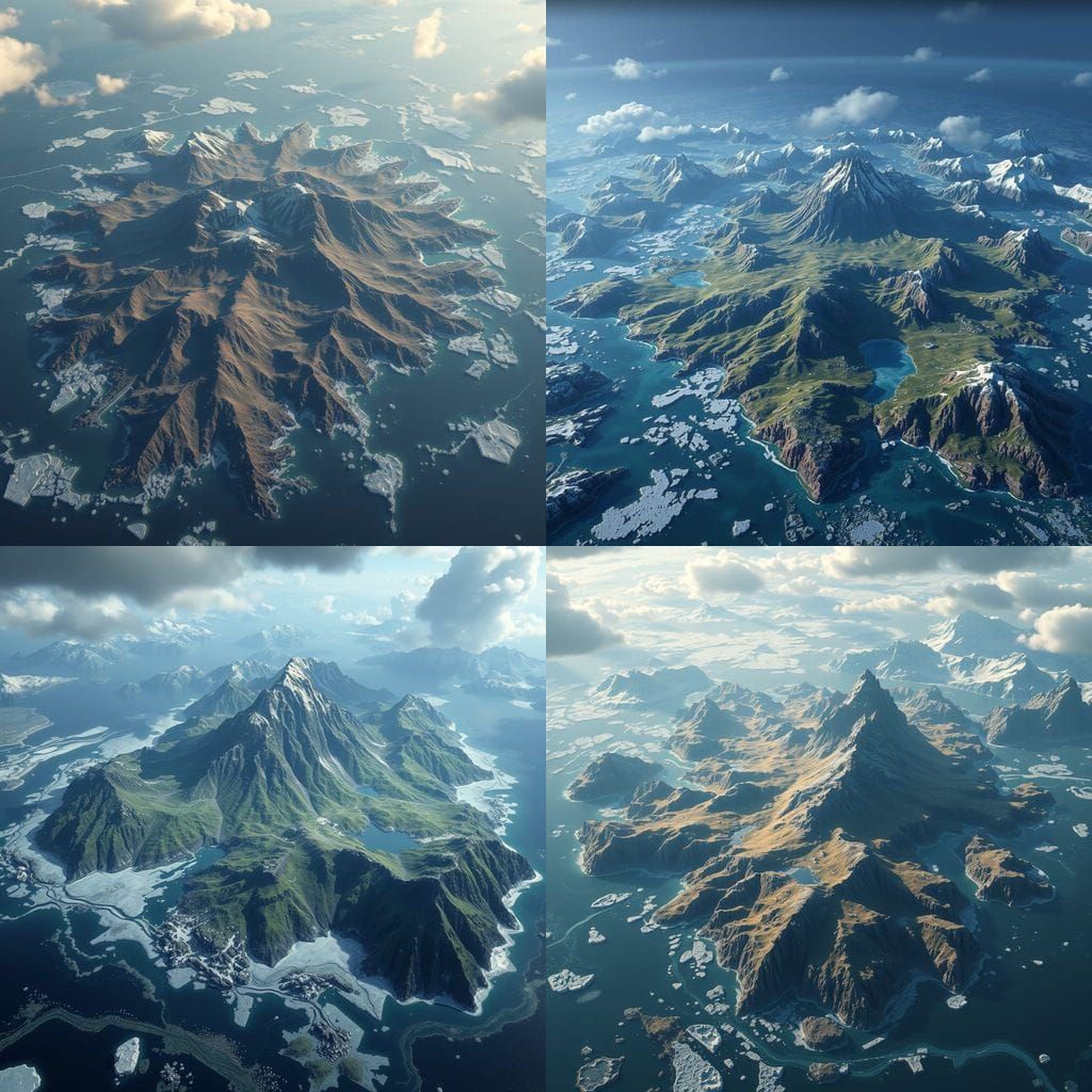 Fantastical Landmass in Eerie Splendor