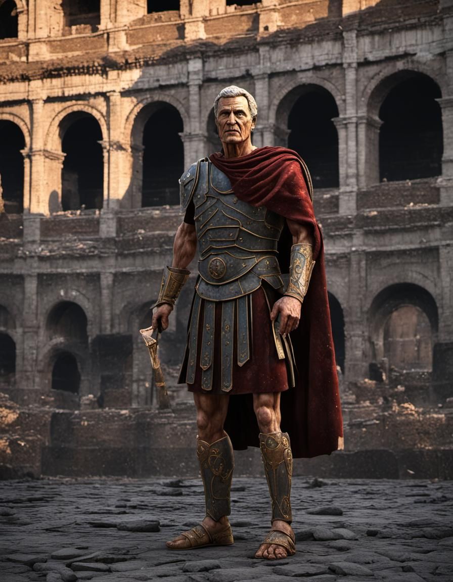 Julius Caesar at the Roman Colosseum