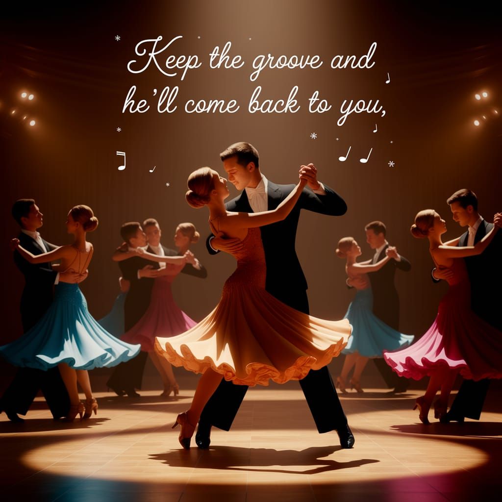 Passionate Ballroom Dance in Golden Light