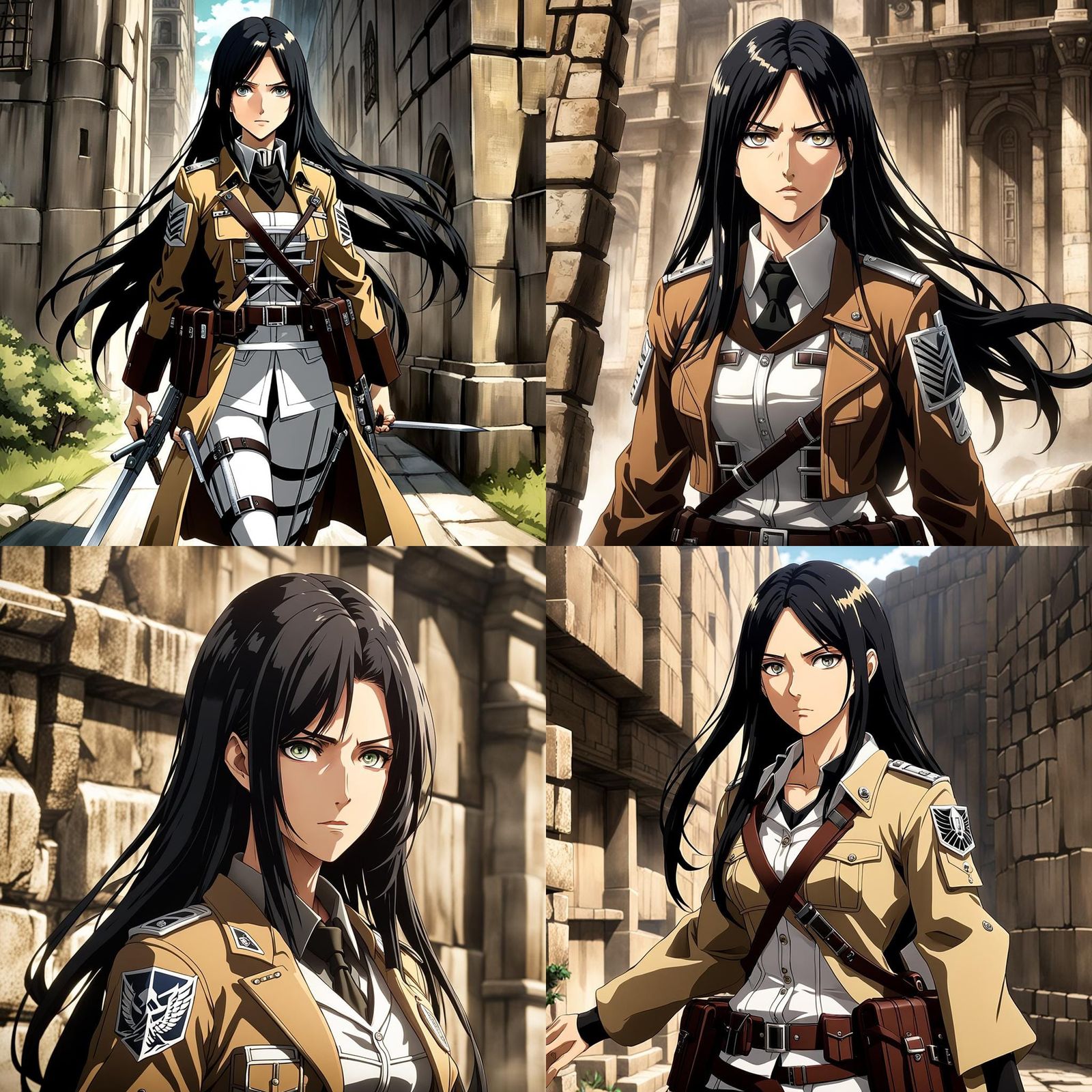 Attack on Titan Character with 3D Maneuver Gear