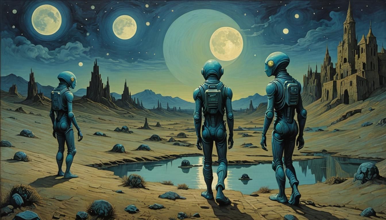 Aliens in Blue Moonlight