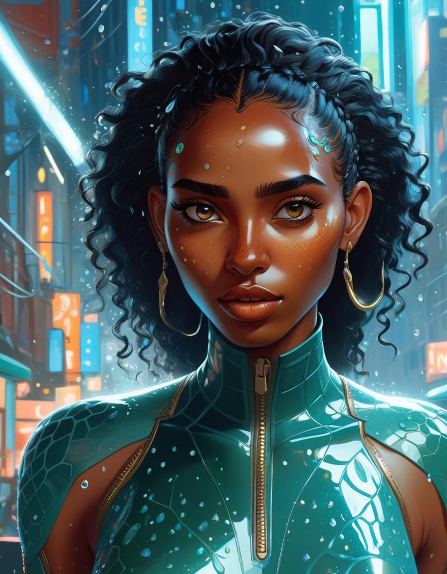 illustration of eritrean young woman