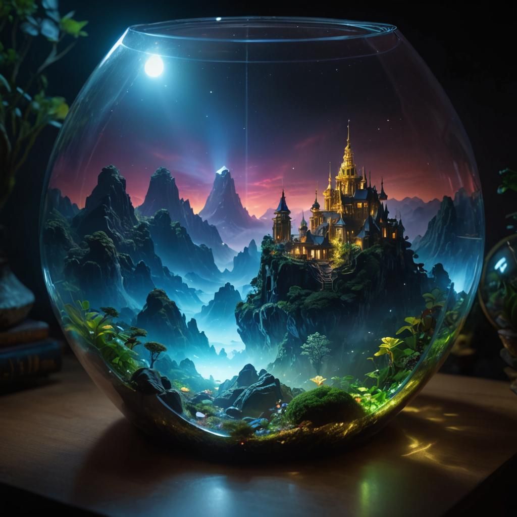 Heart Terrarium in Techno-Shamanism Style