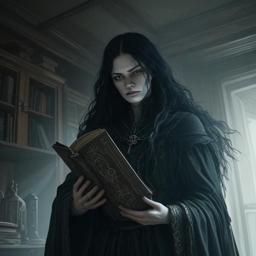 Ominous Family Ritual: a Surreal Dark Fantasy Painting