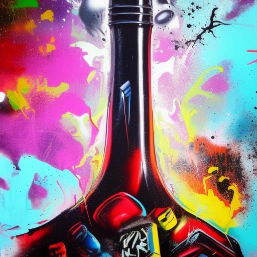 Mjolnir in Graffiti Splash Art Style