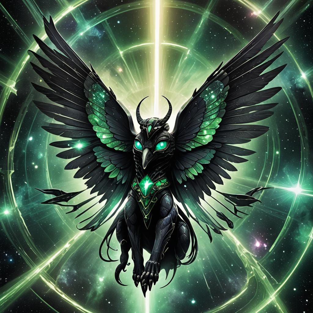 Crystal-winged Sphinx in Galactic Light