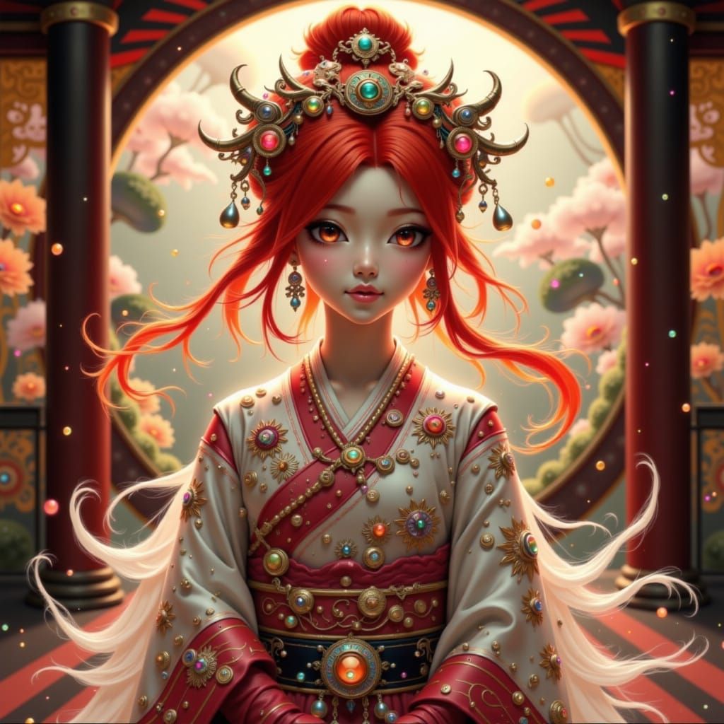 Princess Rokujo in Imperial Palace: Classic Japanese Art