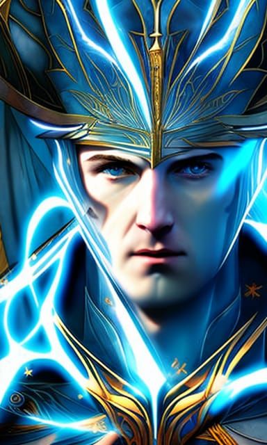 Fingolfin: Elvish Leader in Art Nouveau Style