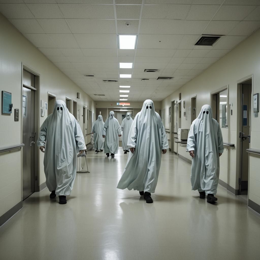 Ghosts Wander a Deserted Hospital