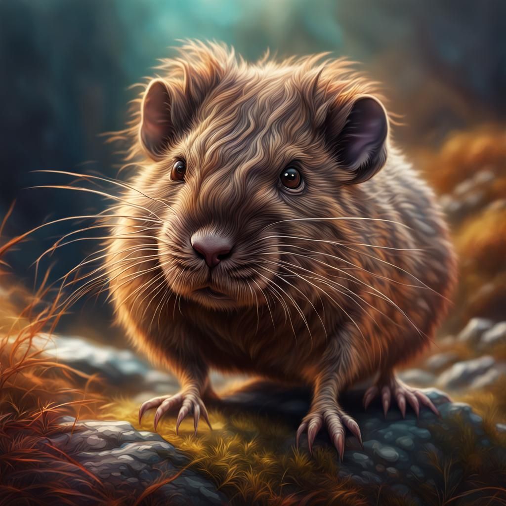 Hyperrealistic Haggis with Attitude: Splash Art Design