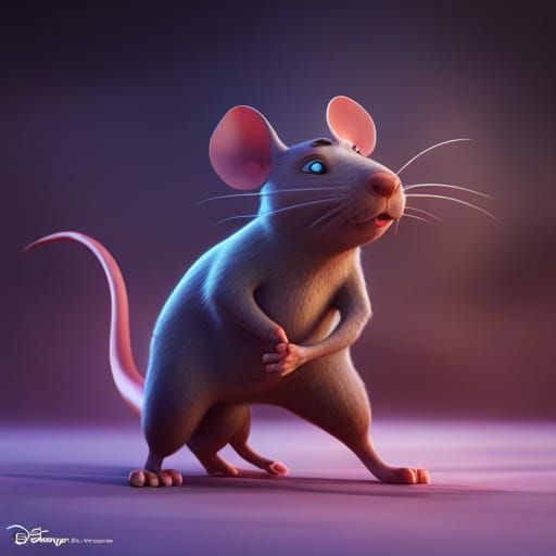 Tactical Rat Attack: 3D Digital Art in Pixar Style
