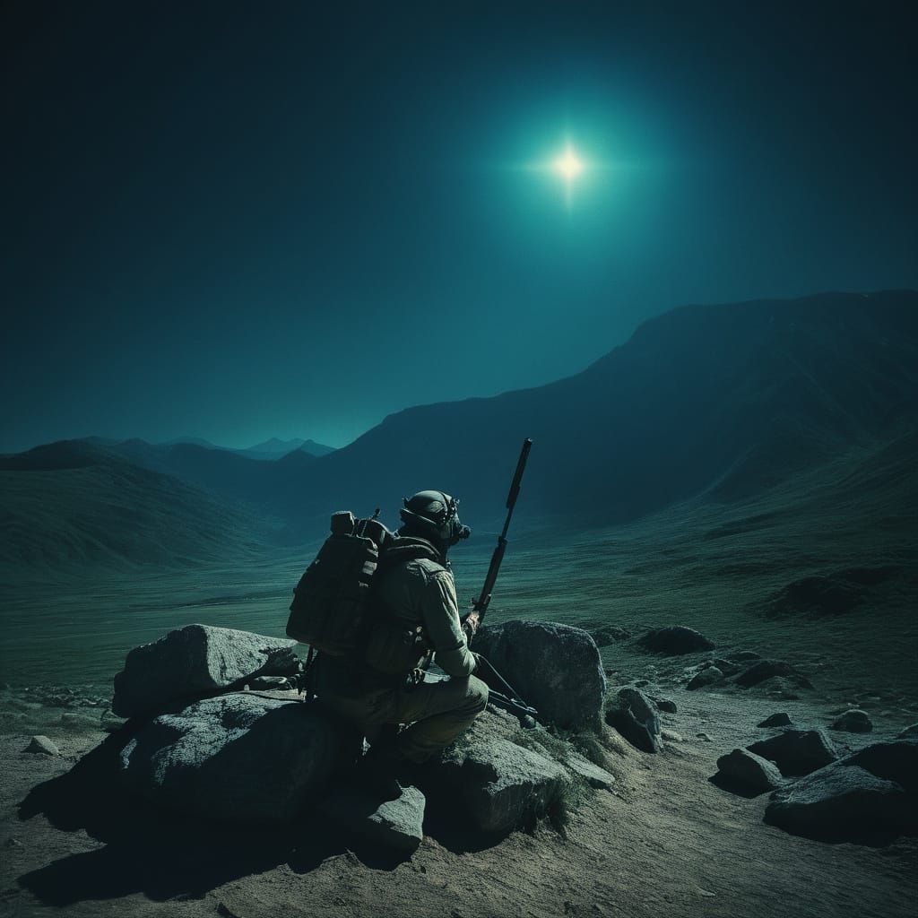 Epic Elven Warrior in Cinematic Film Still