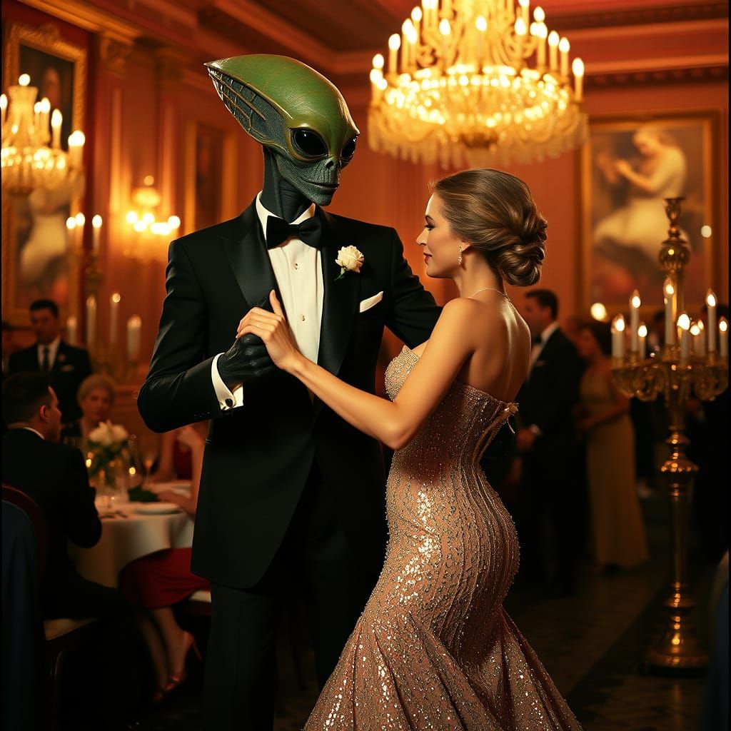 Galactic Gentleman in Elegant Evening Attire