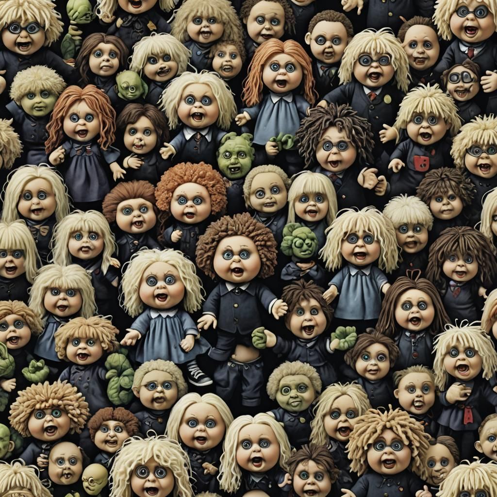 Cabbage Patch Kids in Tim Burton Horror Style