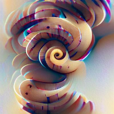 Abstract Spirals Generated by AI