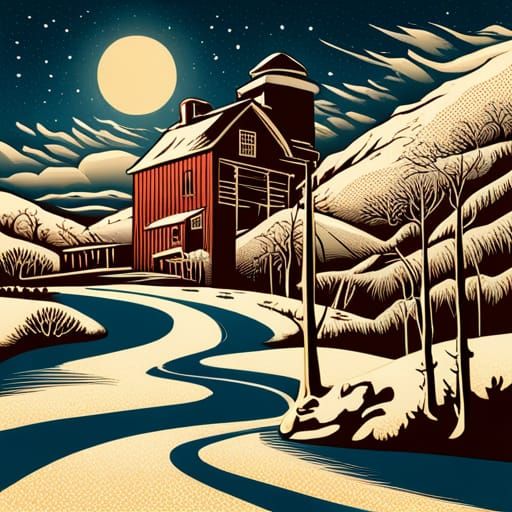 Detailed Symmetrical Art Nouveau Linework