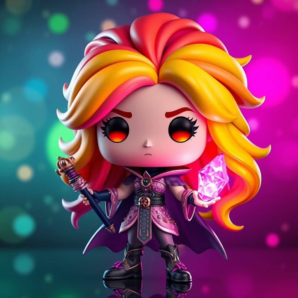 Rainbow Sorceress Funko Pop, 3D Anime Art