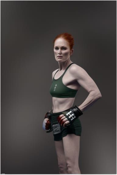 AI Generated MMA Fighter in Dark Green