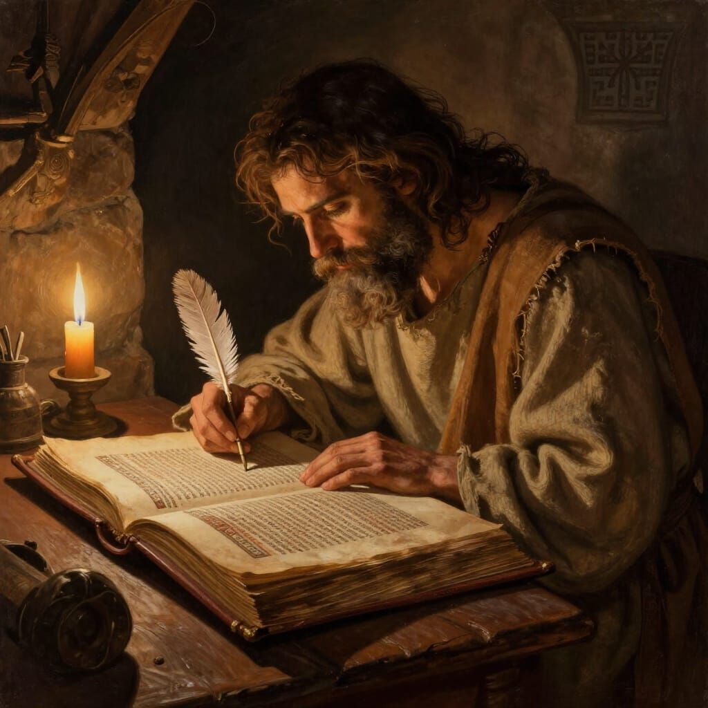 Prophet Studies Ancient Scriptures by Candlelight