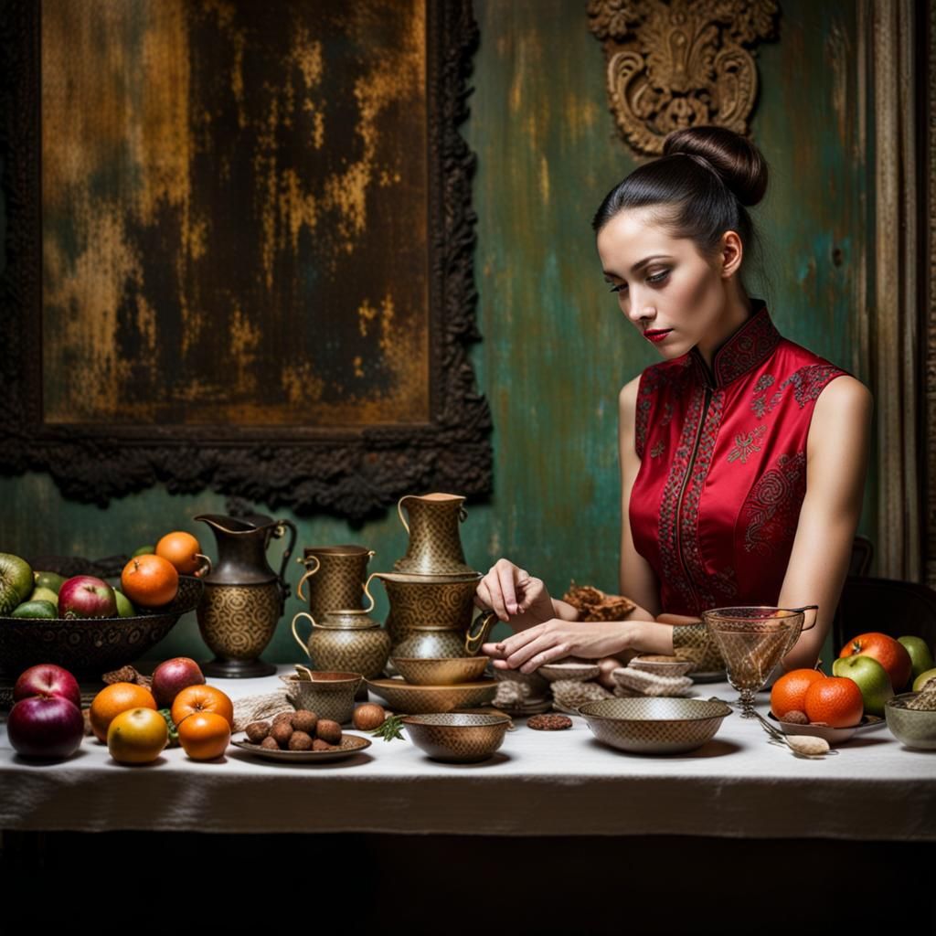 Exotic Aliens Celebrate in Surreal Restaurant Photography